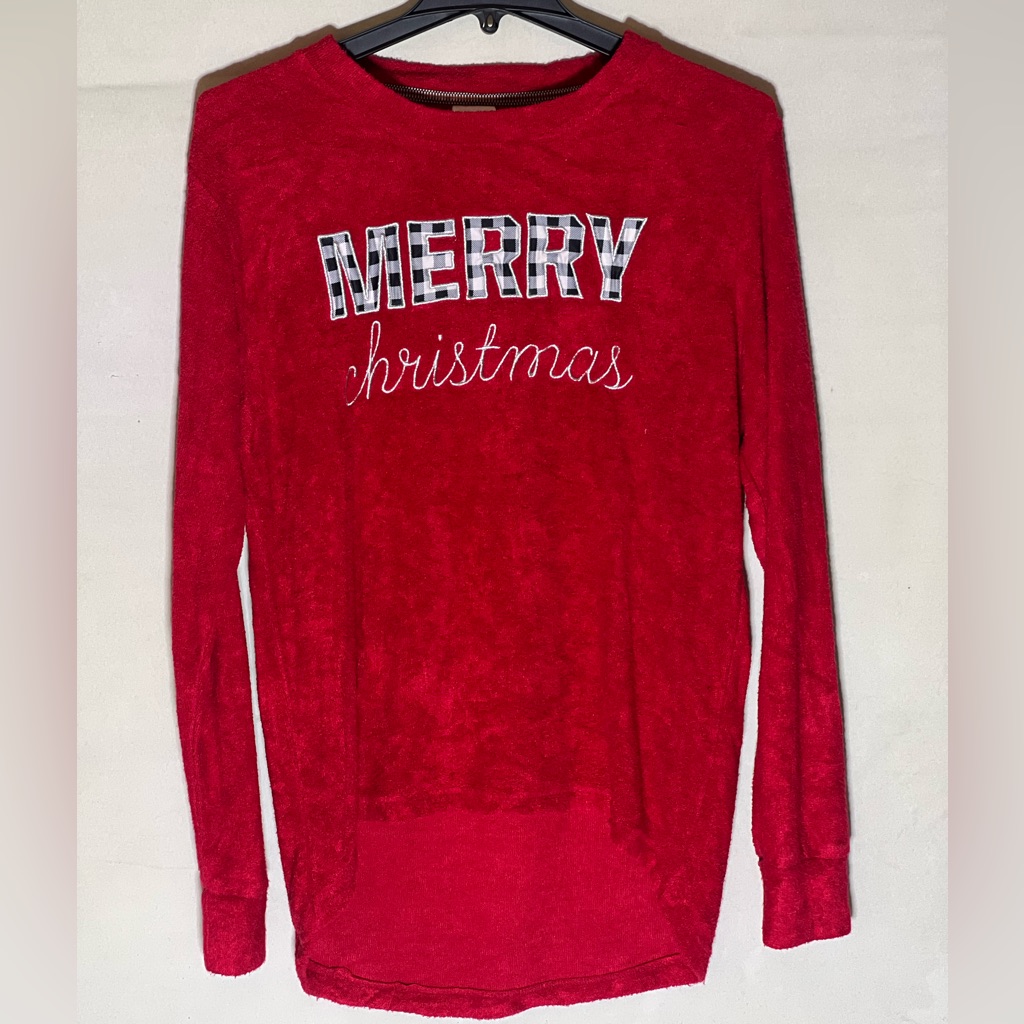 Womens Royce Brand Bright Red Merry Christmas Sweater